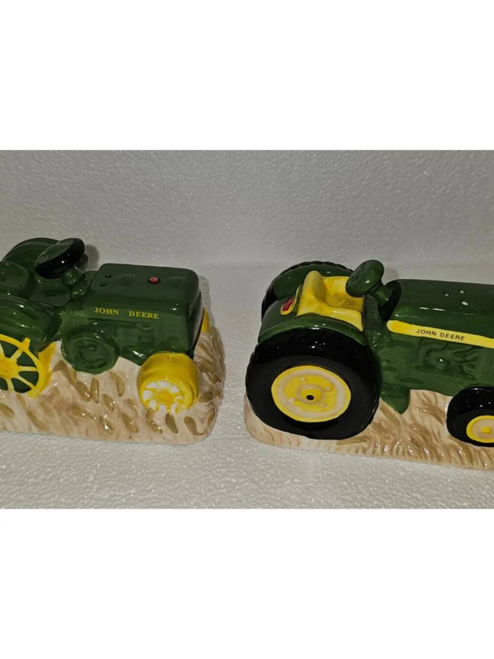 John Deere Tractor Ceramic Salt Pepper Shakers Licensed Gibson Farmhouse Decor